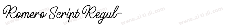 Romero Script Regul字体转换